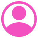 Pink user profile avatar icon