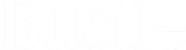 Bustle logo, white wordmark on a black background.